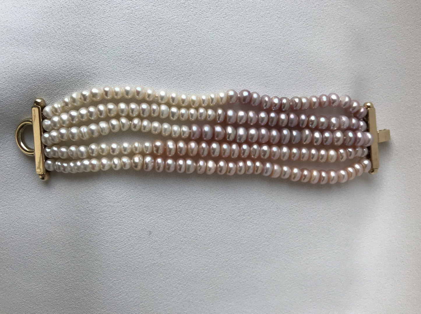 Bracciale 5 Fili Perle Degrade'