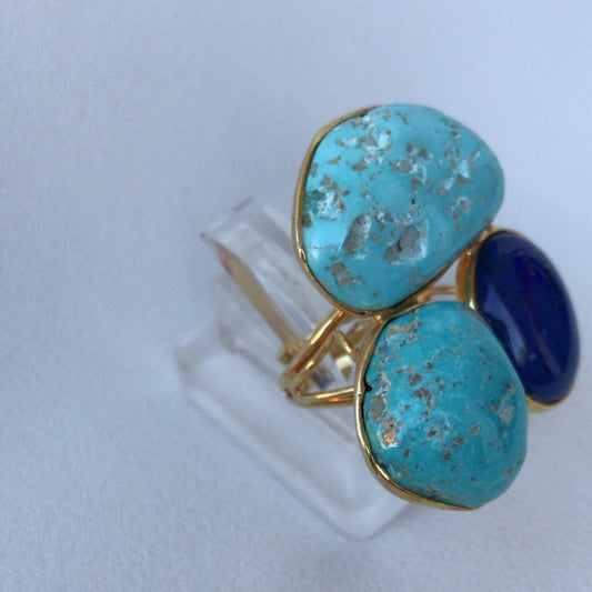 Anello con Lapislazzuli e Turchese