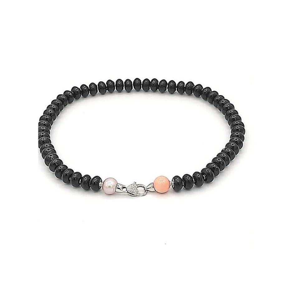 Girocollo Onice e Bamboo Rosa