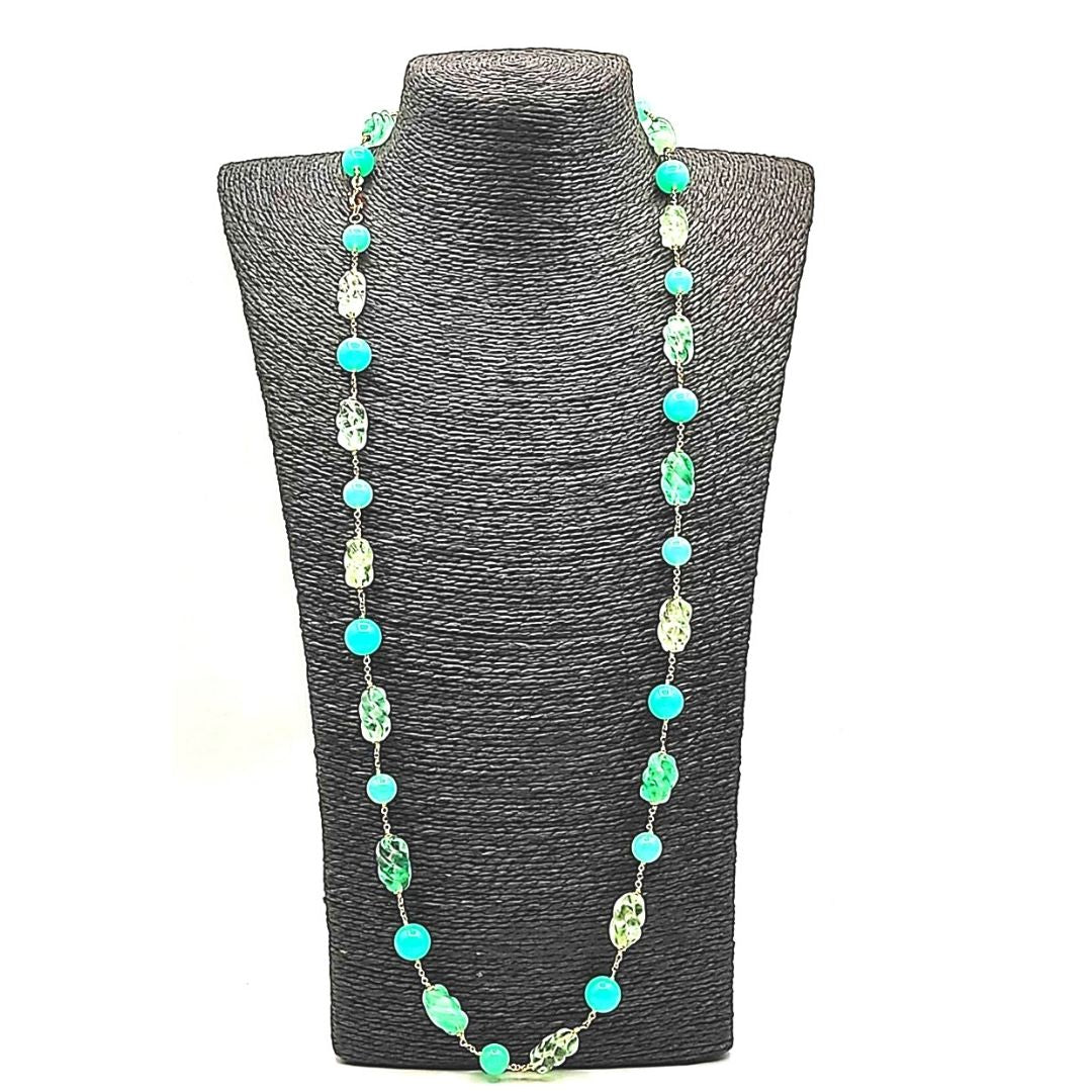 Collana Laccio Fluorite Giada