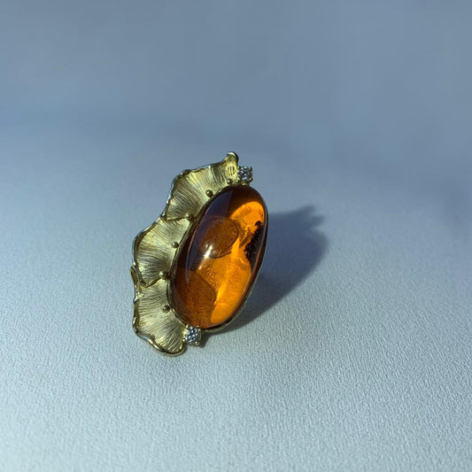 Anello con spola Ambra Baltico