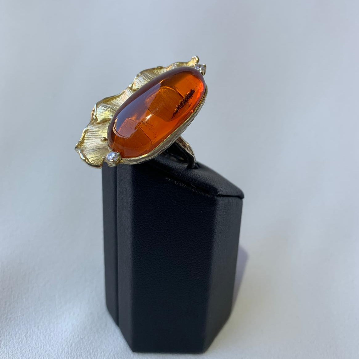 Anello con spola Ambra Baltico