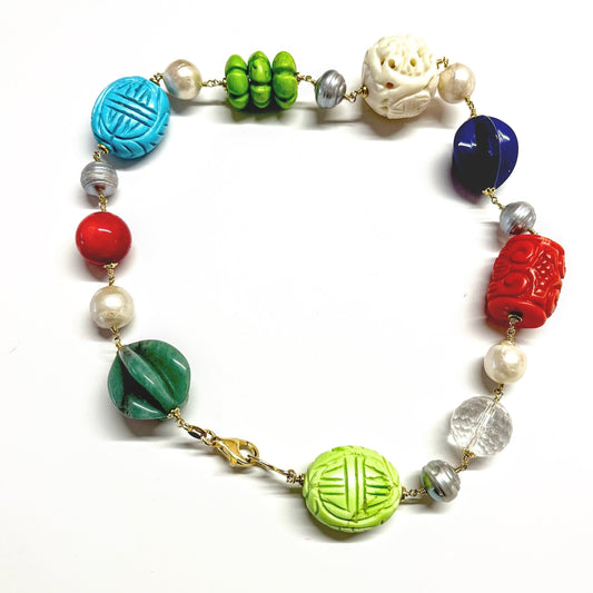 Collana Fantasia con Osso Inciso