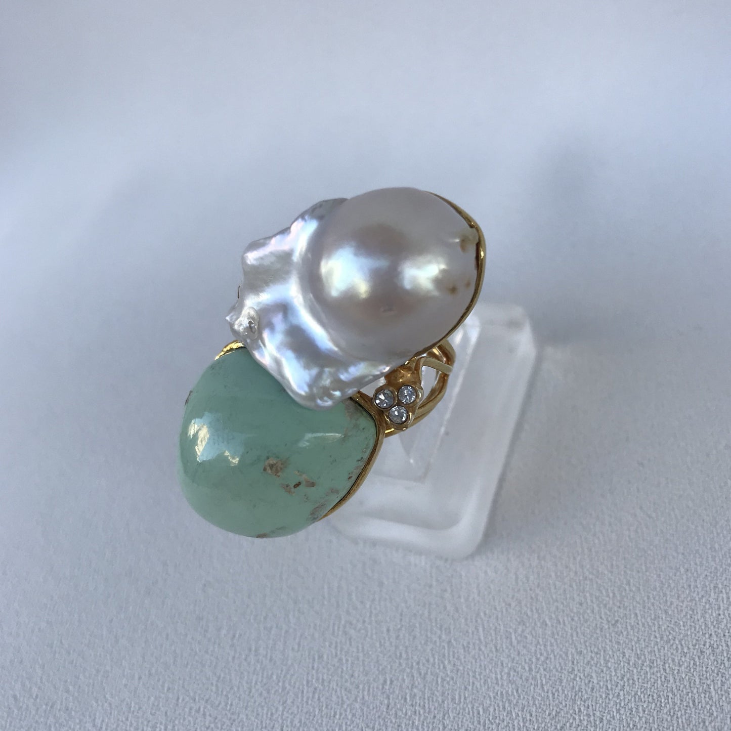 Anello Contrariè Amazzonite Barocca