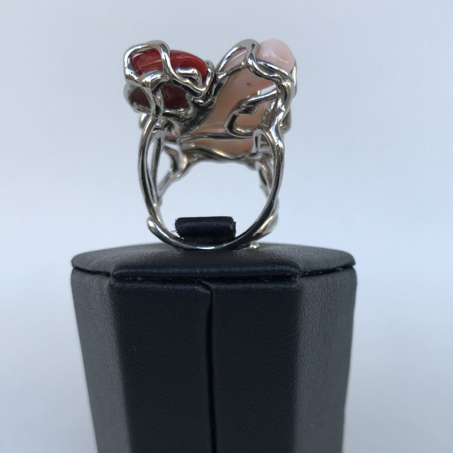 Anello Ramo Corallo Rosa e Corallo Rosso