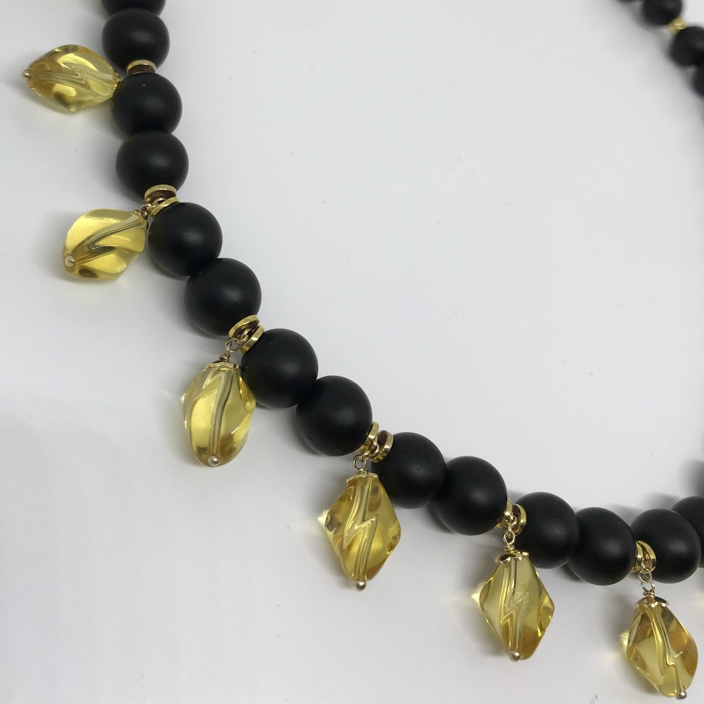 Girocollo Onice Satinato Charms Citrino