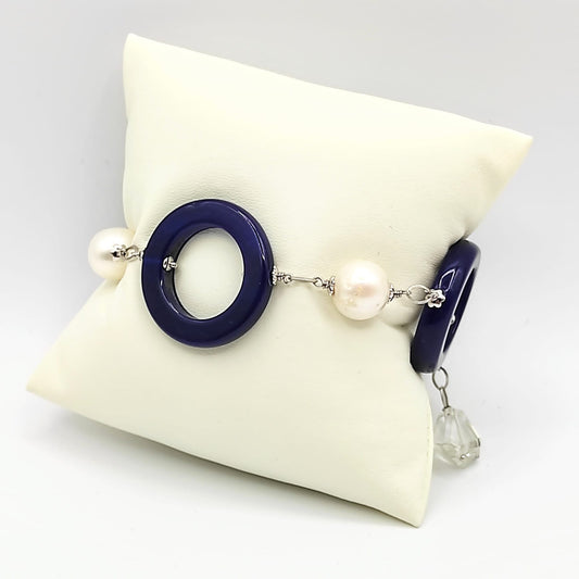 Bracciale Creola e Agata Blu