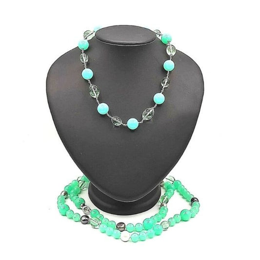 Collana Girocollo Fluorite Giada