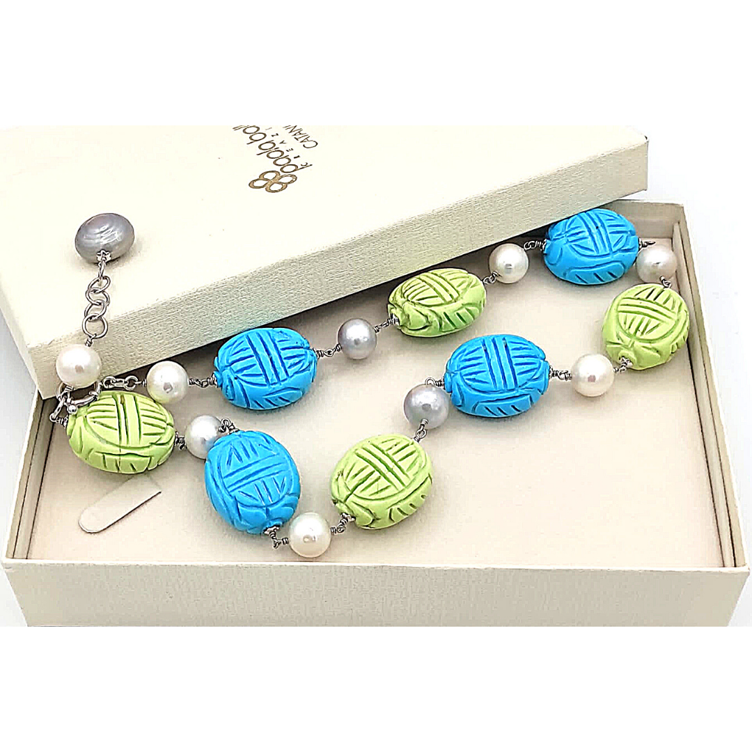 Girocollo Turchese Perle
