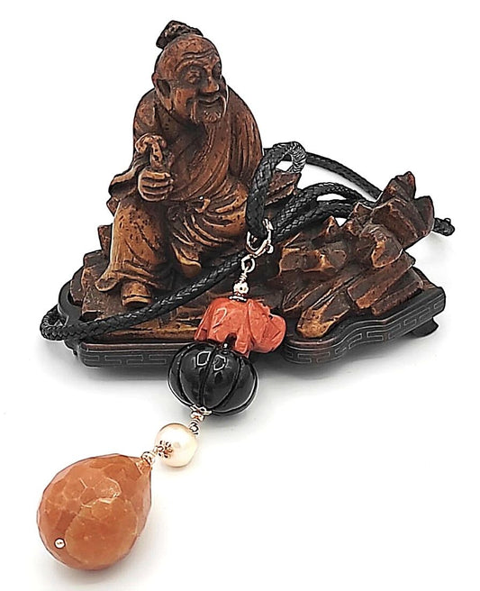 Ciondolo Elefantino Diaspro e Onice