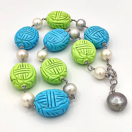 Girocollo Turchese Perle